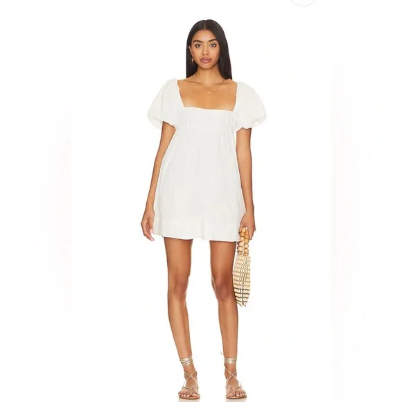 dress for the wedding Ladivine 7469W and 7469WW White Wedding Dress Long Simple Slit Satin V Neck A Line Evening Gown 4 / Off White